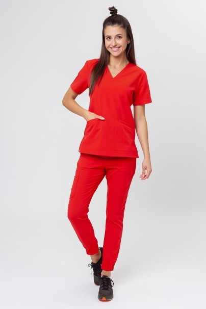 Bluza medyczna damska Sunrise Uniforms Premium Joy soczysta czerwień-5