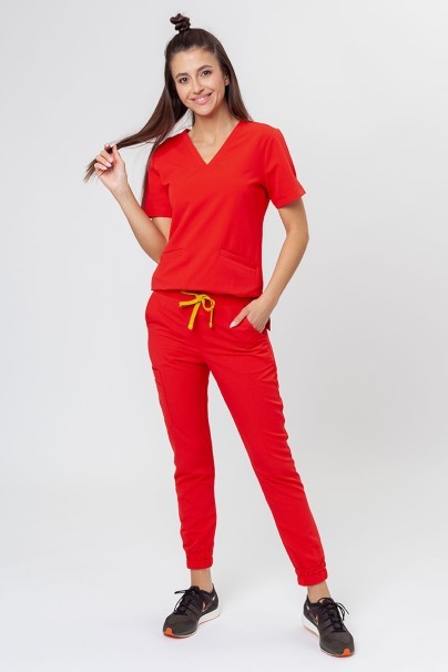 Bluza medyczna damska Sunrise Uniforms Premium Joy soczysta czerwień-2