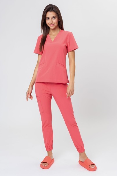 Bluza medyczna damska Sunrise Uniforms Premium Joy koralowa-5