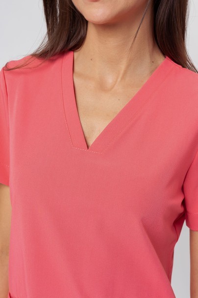 Bluza medyczna damska Sunrise Uniforms Premium Joy koralowa-2