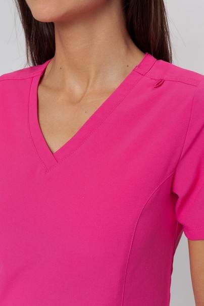 Komplet medyczny damski Maevn Momentum (bluza Double V-neck, spodnie 6-pocket) różowy-4