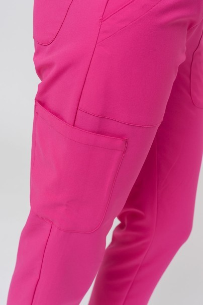 Komplet medyczny damski Maevn Momentum (bluza Double V-neck, spodnie 6-pocket) różowy-11