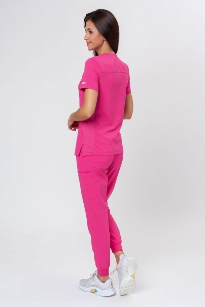 Komplet medyczny damski Maevn Momentum (bluza Asymetric, spodnie Jogger) różowy-2