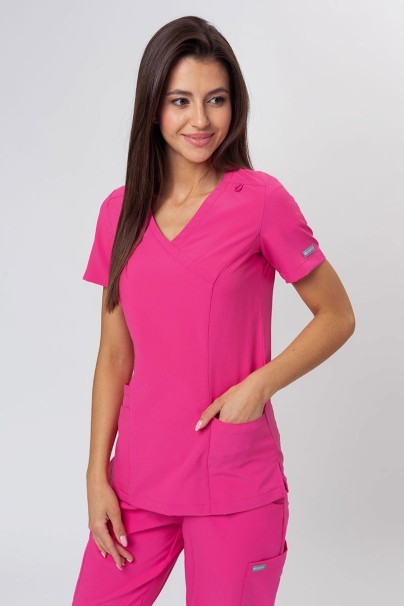 Komplet medyczny damski Maevn Momentum (bluza Asymetric, spodnie Jogger) różowy-2