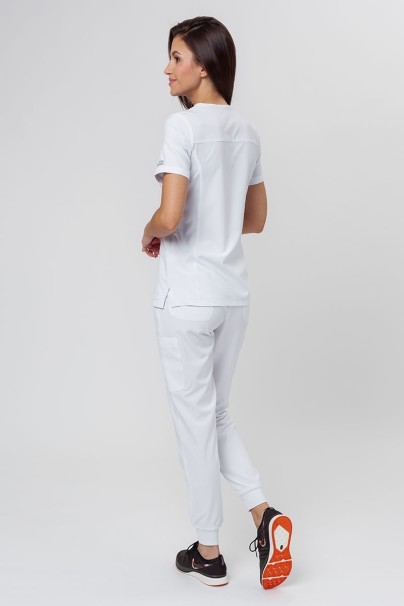 Komplet medyczny damski Maevn Momentum (bluza Asymetric, spodnie Jogger) biały-1