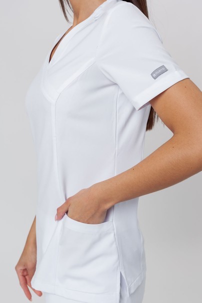 Komplet medyczny damski Maevn Momentum (bluza Asymetric, spodnie Jogger) biały-5