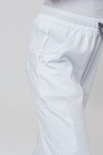 Komplet medyczny damski Maevn Momentum (bluza Double V-neck, spodnie 6-pocket) biały-11