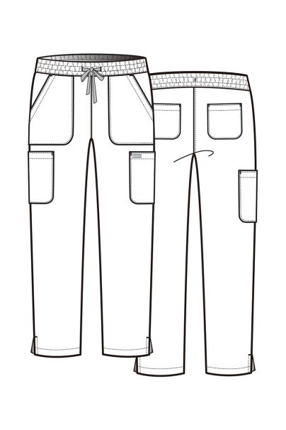 Komplet medyczny damski Maevn Momentum (bluza Double V-neck, spodnie 6-pocket) biały-14