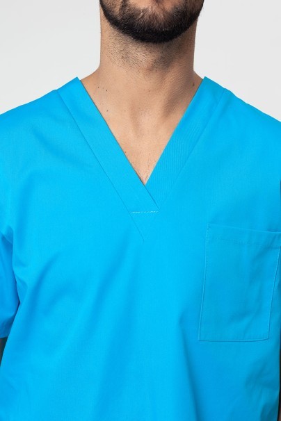 Bluza medyczna męska Sunrise Uniforms Basic Standard turkusowa-2