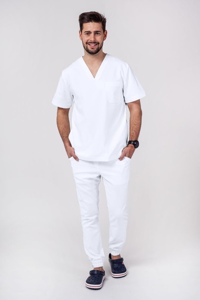 Bluza medyczna męska Sunrise Uniforms Premium Dose biała-5