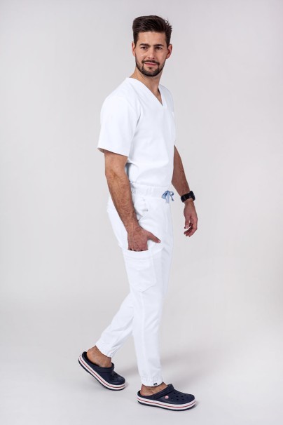 Komplet medyczny męski Sunrise Uniforms Premium Men (bluza Dose, spodnie Select jogger) biały-2
