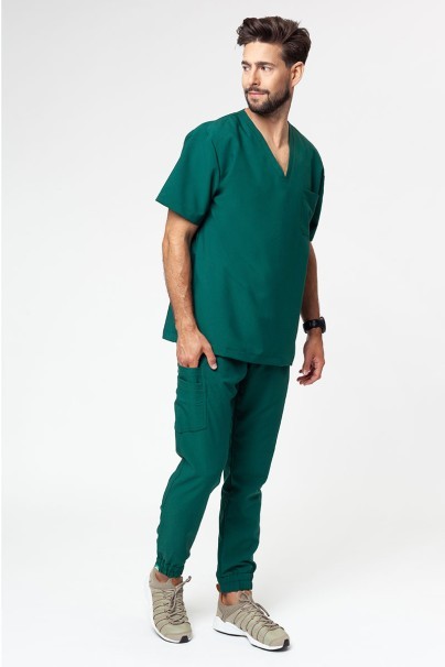 Bluza medyczna męska Sunrise Uniforms Premium Dose butelkowa zieleń-5