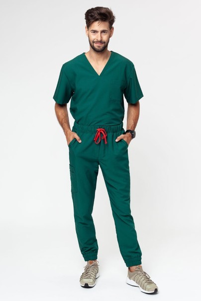 Komplet medyczny męski Sunrise Uniforms Premium Men (bluza Dose, spodnie Select jogger) butelkowa zieleń-2