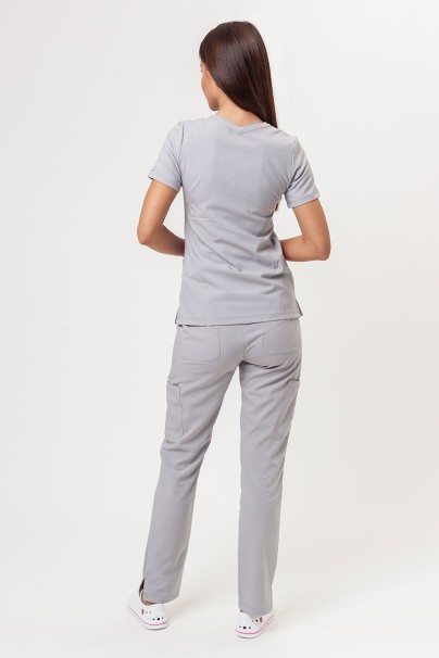Komplet medyczny damski Maevn Momentum (bluza Double V-neck, spodnie 6-pocket) popielaty-1