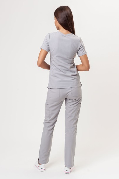 Komplet medyczny damski Maevn Momentum (bluza Double V-neck, spodnie 6-pocket) popielaty-2