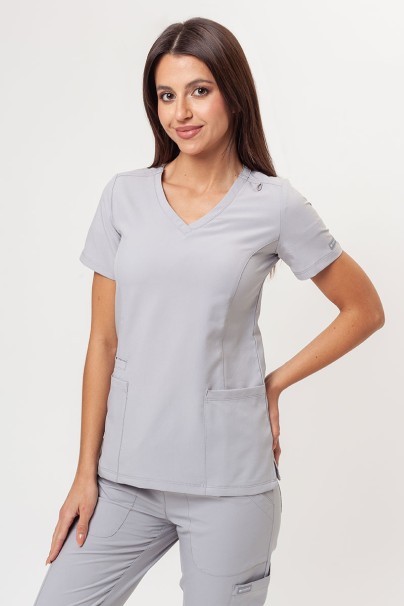 Komplet medyczny damski Maevn Momentum (bluza Double V-neck, spodnie 6-pocket) popielaty-2