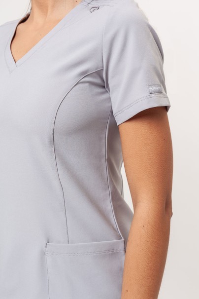 Komplet medyczny damski Maevn Momentum (bluza Double V-neck, spodnie 6-pocket) popielaty-5