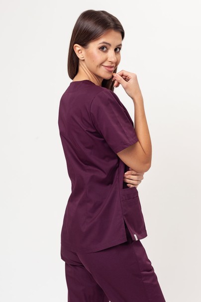 Bluza medyczna damska Sunrise Basic Light FRESH burgundowa-1