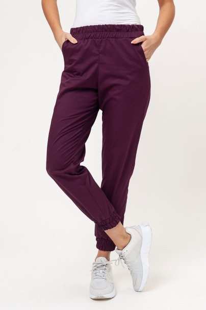 Komplet medyczny damski Sunrise Basic Jogger FRESH Women burgundowy-7