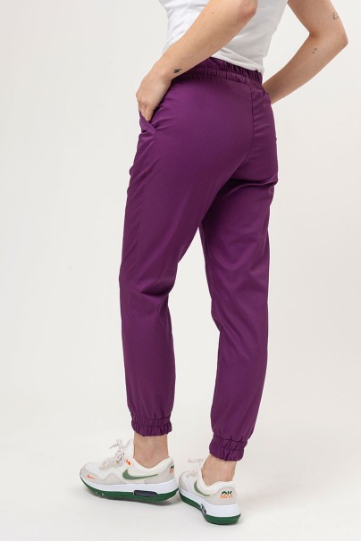 Spodnie medyczne damskie Sunrise Easy FRESH jogger śliwkowe-2