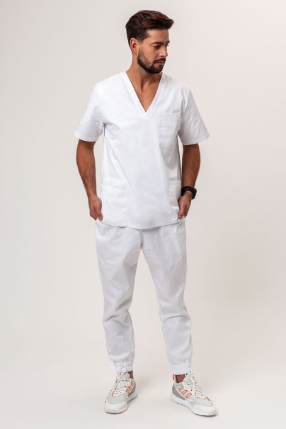 Spodnie medyczne męskie Sunrise Easy FRESH jogger białe-5
