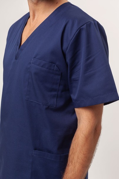 Bluza medyczna męska Sunrise Uniforms Basic Standard FRESH ciemny granat-3