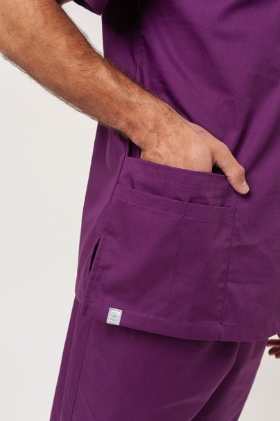 Bluza medyczna męska Sunrise Uniforms Basic Standard FRESH śliwkowy-4