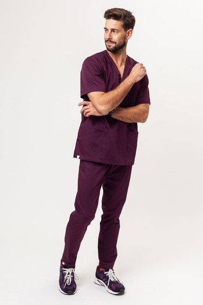 Bluza medyczna męska Sunrise Uniforms Basic Standard FRESH burgundowa-5