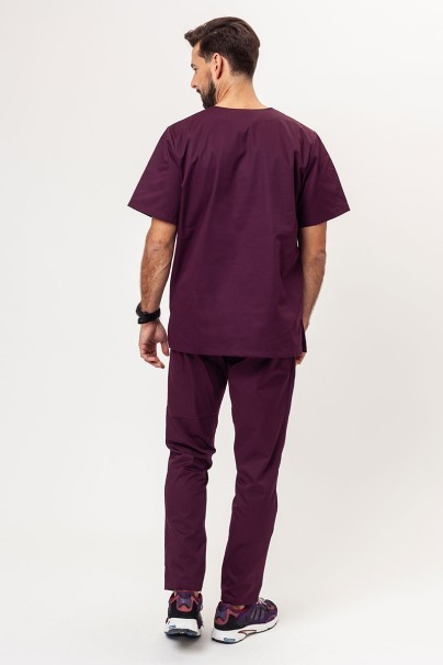 Bluza medyczna męska Sunrise Uniforms Basic Standard FRESH burgundowa-6