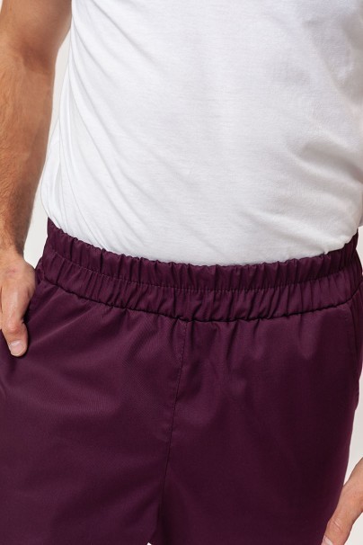 Spodnie medyczne męskie Sunrise Easy FRESH jogger burgundowe-2