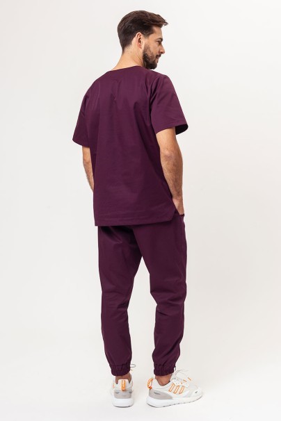 Komplet medyczny męski Sunrise Basic Jogger FRESH Men burgundowy-1