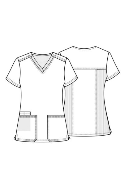 Komplet medyczny damski Cherokee Revolution Tech (bluza V-neck, spodnie Mid Rise) wiśniowy-7