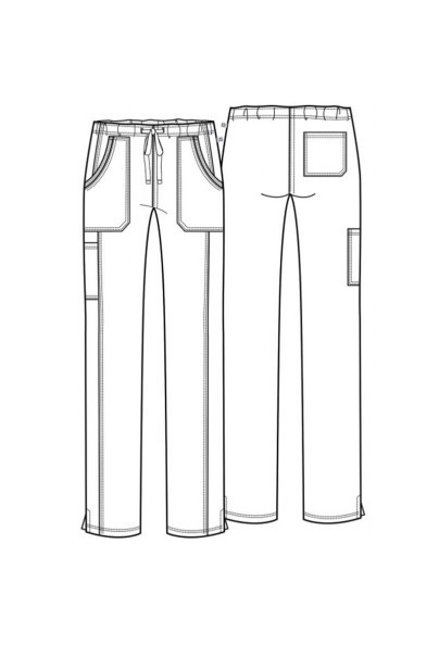 Komplet medyczny damski Cherokee Revolution Tech (bluza V-neck, spodnie Mid Rise) wiśniowy-12