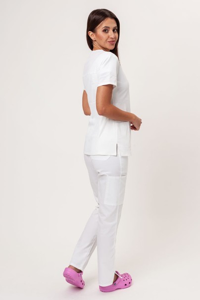 Spodnie medyczne damskie Cherokee Revolution Tech Mid Rise białe-6