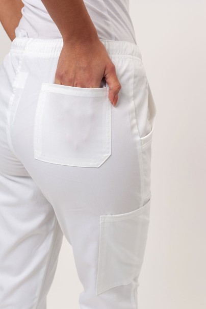 Spodnie medyczne damskie Cherokee Revolution Tech Mid Rise białe-3