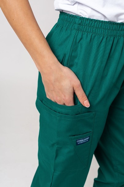Komplet medyczny damski Cherokee Originals (bluza V-neck, spodnie N.Rise) zielony-8