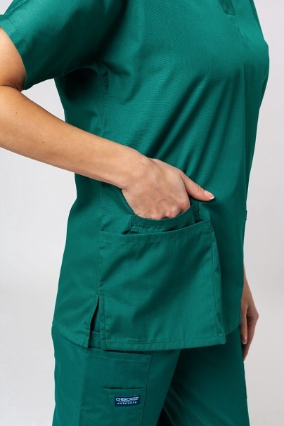 Komplet medyczny damski Cherokee Originals (bluza V-neck, spodnie N.Rise) zielony-5