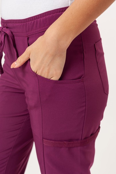 Spodnie medyczne damskie Dickies EDS Essentials Mid Rise wiśniowe-4