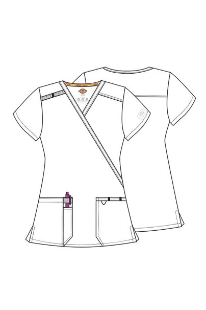 Komplet medyczny damski Dickies EDS Essentials (bluza Mock, spodnie Mid Rise) wiśniowy-14