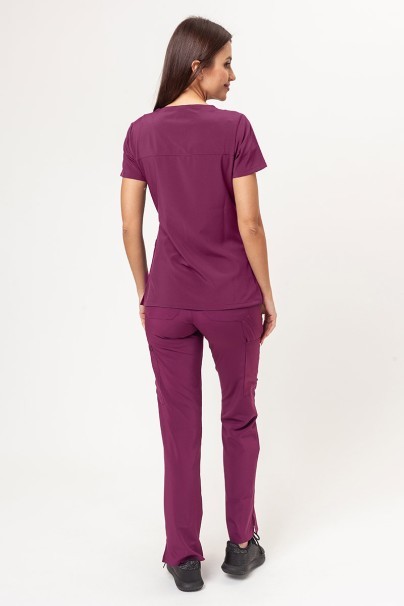 Komplet medyczny damski Dickies EDS Essentials (bluza Mock, spodnie Mid Rise) wiśniowy-1