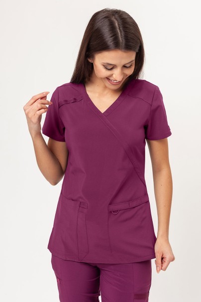 Komplet medyczny damski Dickies EDS Essentials (bluza Mock, spodnie Mid Rise) wiśniowy-2
