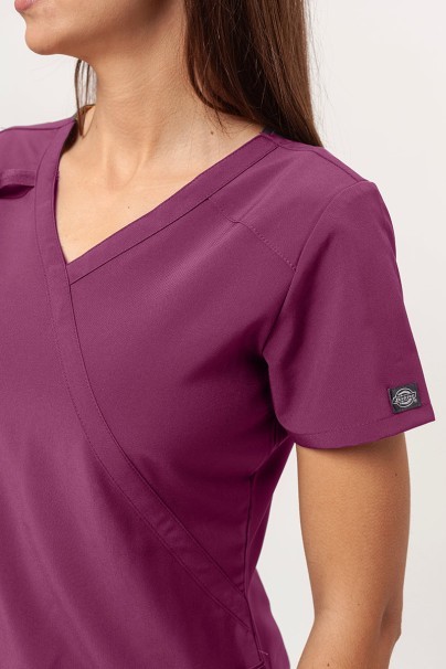 Komplet medyczny damski Dickies EDS Essentials (bluza Mock, spodnie Mid Rise) wiśniowy-5