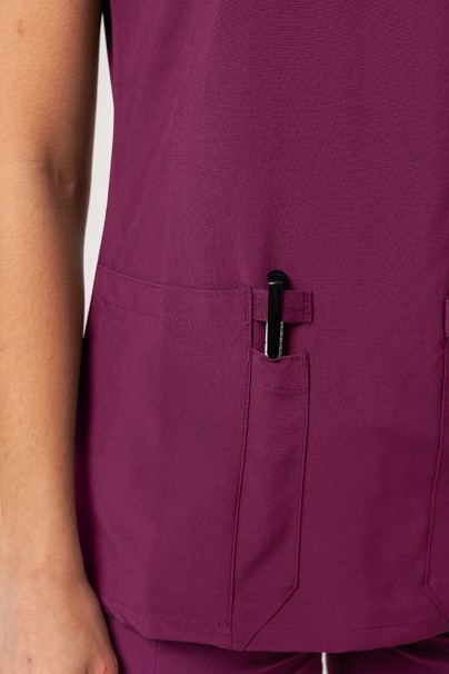 Komplet medyczny damski Dickies EDS Essentials (bluza Mock, spodnie Mid Rise) wiśniowy-7