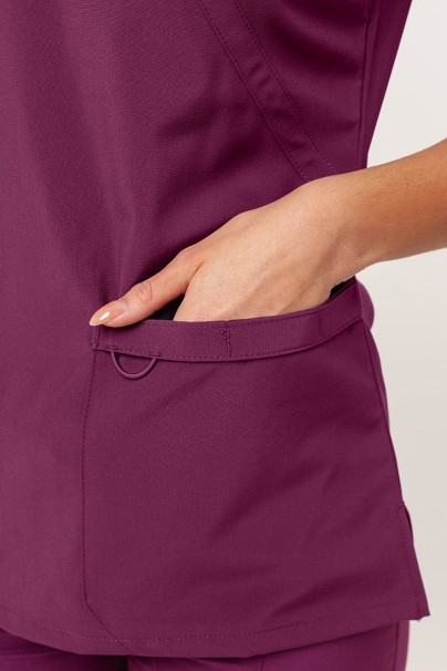 Komplet medyczny damski Dickies EDS Essentials (bluza Mock, spodnie Mid Rise) wiśniowy-8