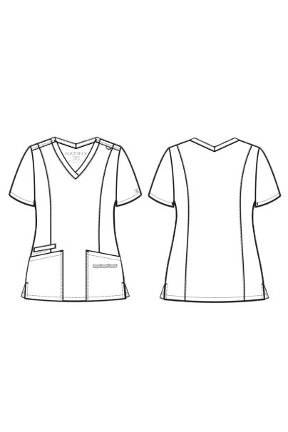 Komplet medyczny damski Maevn Matrix (bluza Double V-neck, spodnie Yogga) szary-13