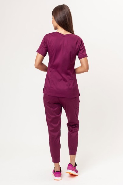 Komplet medyczny damski Maevn Matrix (bluza Double V-neck, spodnie Yogga) wiśniowy-1