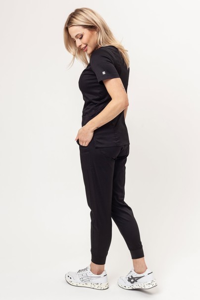 Komplet medyczny damski Maevn Matrix (bluza Double V-neck, spodnie Yogga) czarny-2