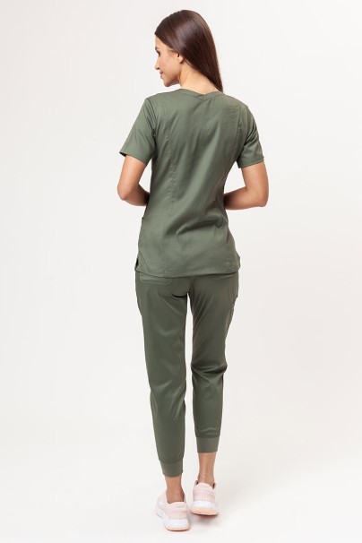 Spodnie medyczne damskie Maevn Matrix Yogga jogger oliwkowe-7