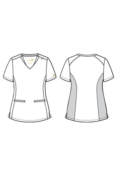 Komplet medyczny damski Maevn Matrix Pro (bluza Curved, spodnie jogger) szary melanż-13