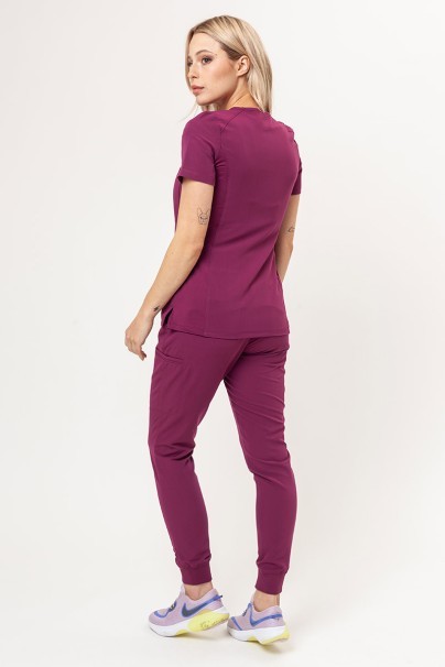 Komplet medyczny damski Maevn Matrix Pro (bluza Curved, spodnie jogger) wiśniowy-1